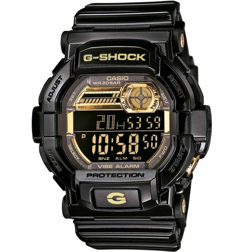 G-SHOCK 行動特務黑金版數位運動錶/50mm
