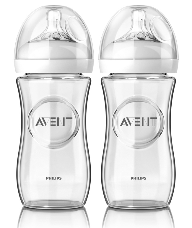 PHILIPS AVENT 快速食品加熱器+親乳感玻璃防脹氣奶瓶240ml雙入