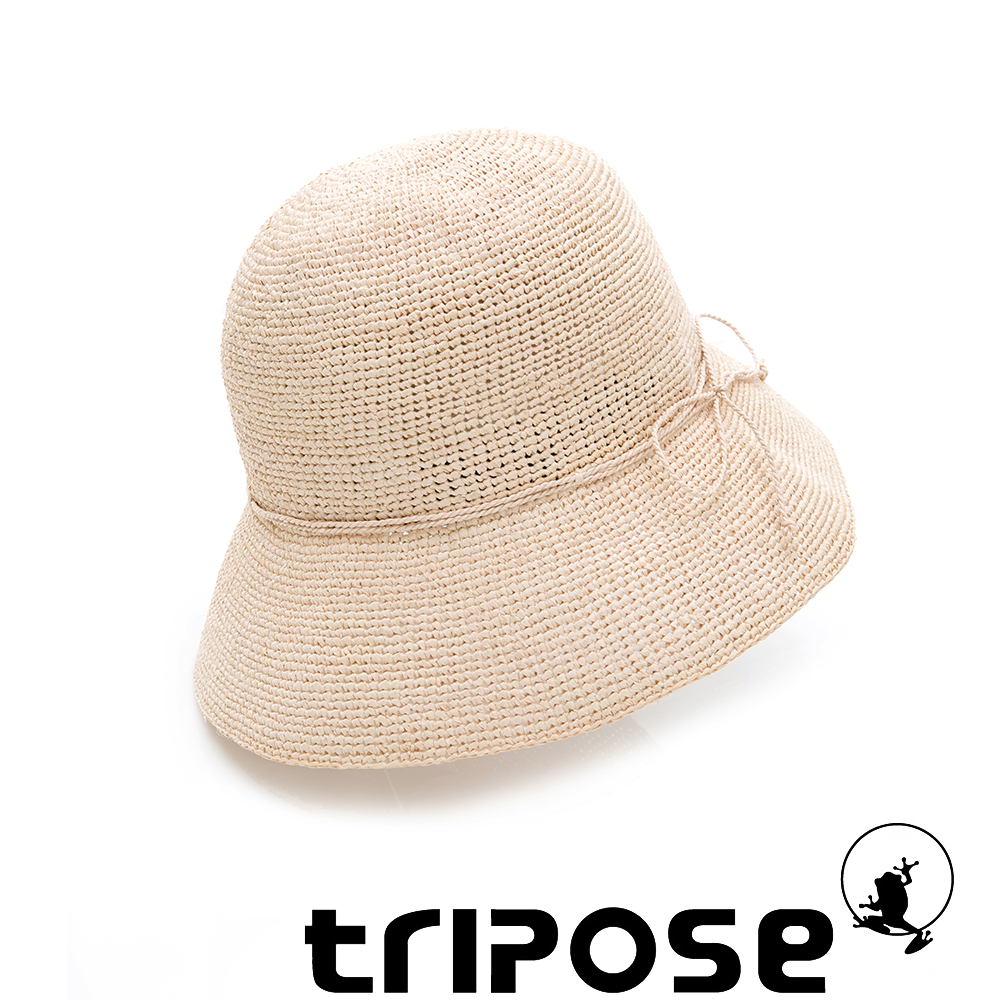 tripose 經典優雅-100%手工Raffia時尚遮陽草帽-帽簷-8cm(自然色)