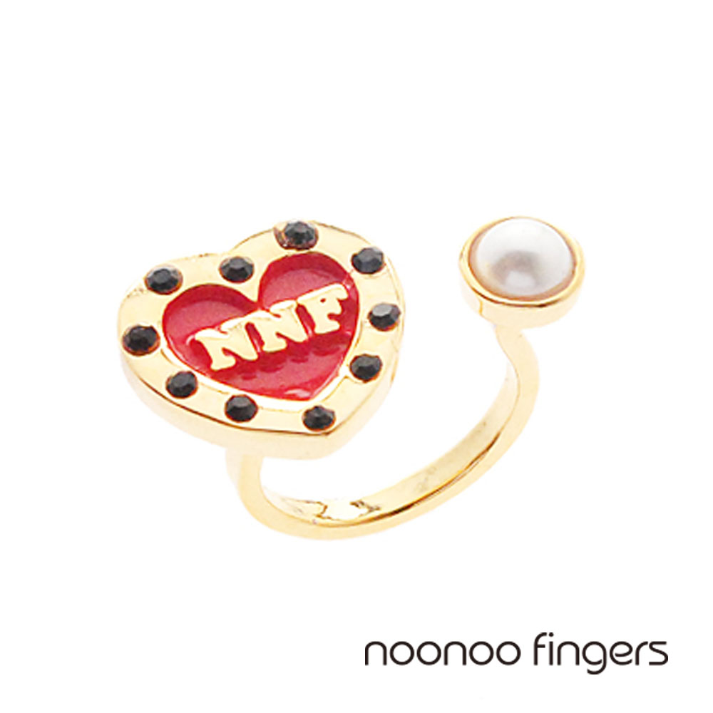 Noonoo Fingers Pearl Heart Ring 珍珠愛心 戒指