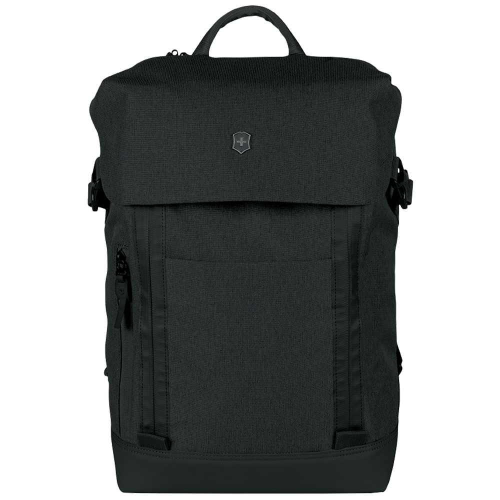 VICTORINOX Flapover Laptop 15吋電腦後背包-黑