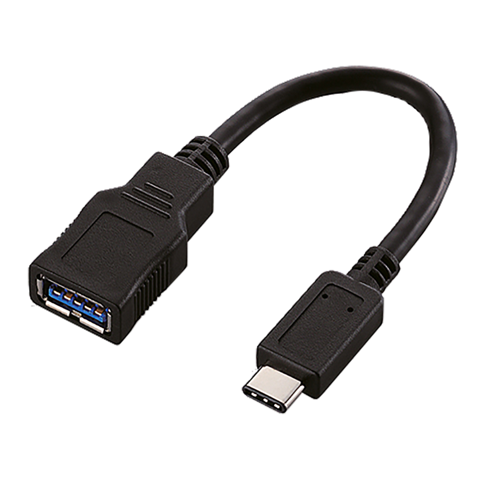 ELECOM Type-C變換USB線 8cm(黑)
