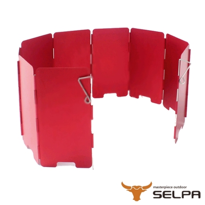 韓國SELPA 九片輕量鋁合金擋風板附收納盒 紅
