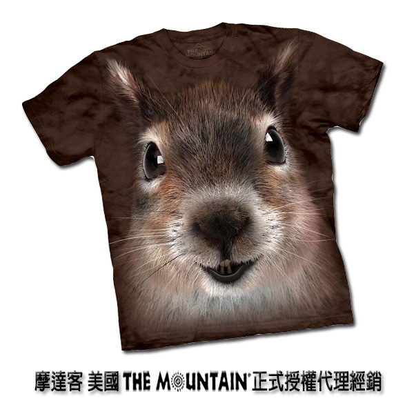 摩達客美國進口The Mountain松鼠臉 純棉短袖T恤
