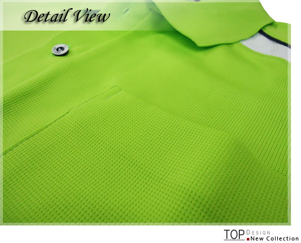 Dreamming MIT拼色滾邊吸濕排汗短袖POLO衫(綠色)