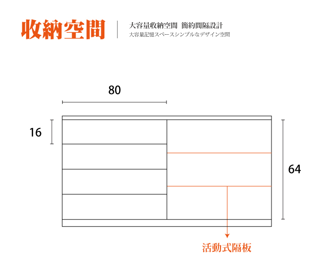 AS 阿爾文5.3尺餐櫃 160x40x81cm