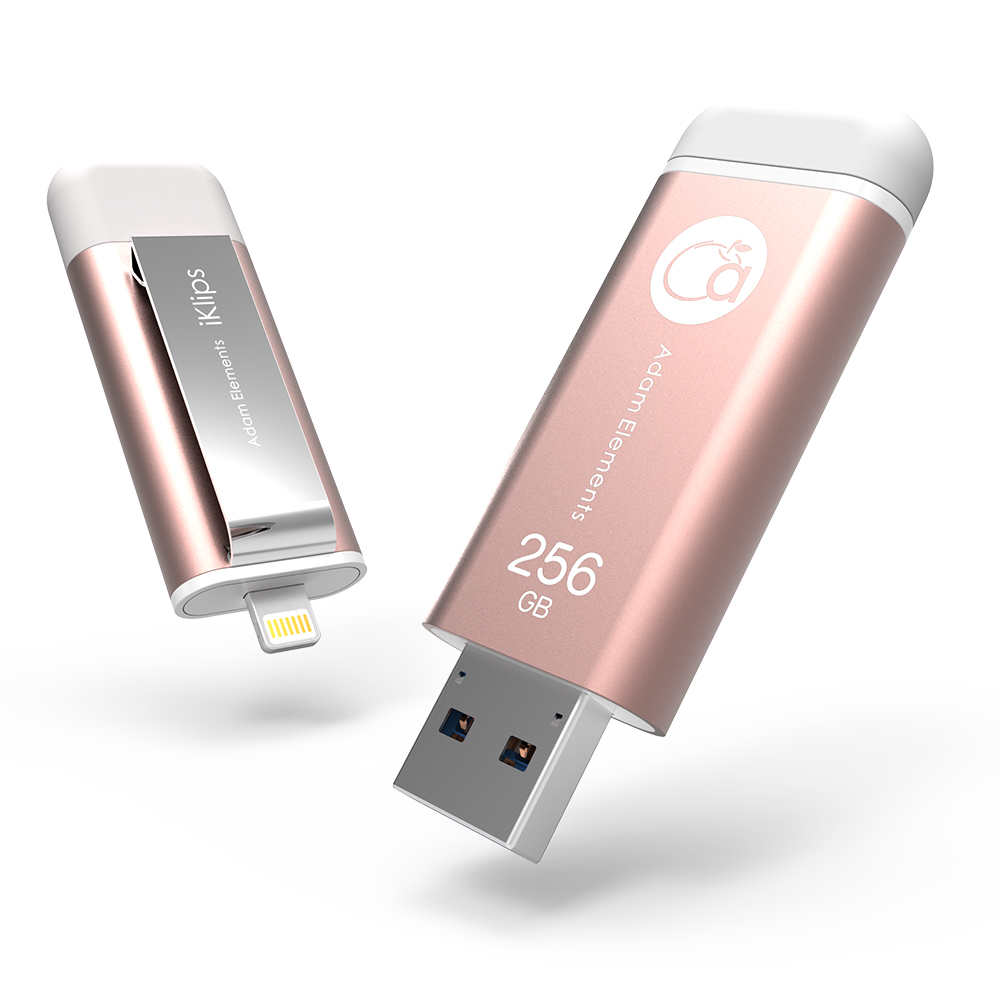 亞果元素iKlips iOS系統專用USB 3.0極速多媒體行動碟256GB
