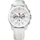 TOMMY HILFIGER 日曆三眼計時腕錶-銀x白色錶帶/43mm product thumbnail 1