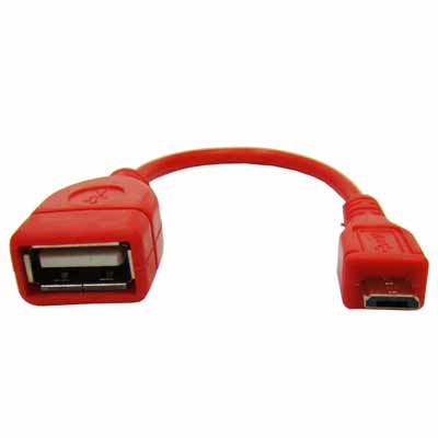 Micro USB 延長連接線(紅色)