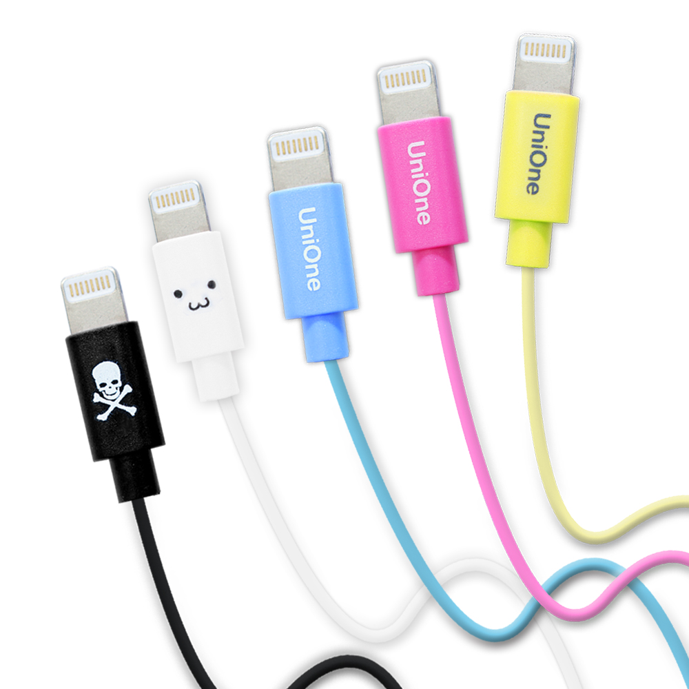 UniOne iPhone 6 Lightning USB Cable傳輸線-繽紛