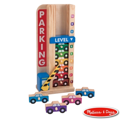 美國瑪莉莎 Melissa & Doug 啟蒙益智 - 木製堆疊停車庫