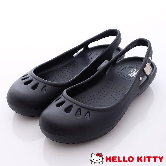 Hello Kitty-凱蒂縷空便鞋款-NI16122黑(女段)
