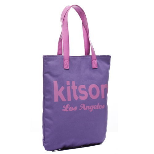 kitson 美式學院風方型托特包(PURPLE)