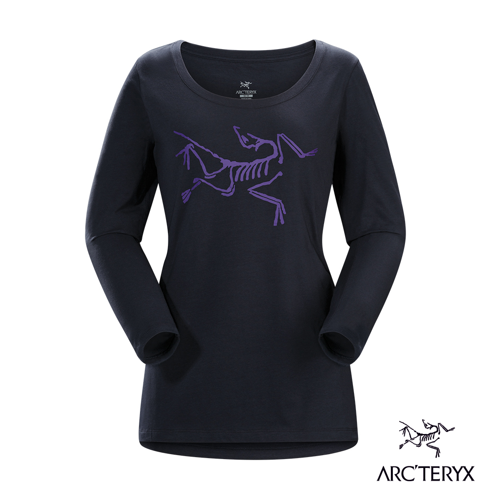 Arcteryx 始祖鳥 24系列 女 有機棉長袖T恤 黑