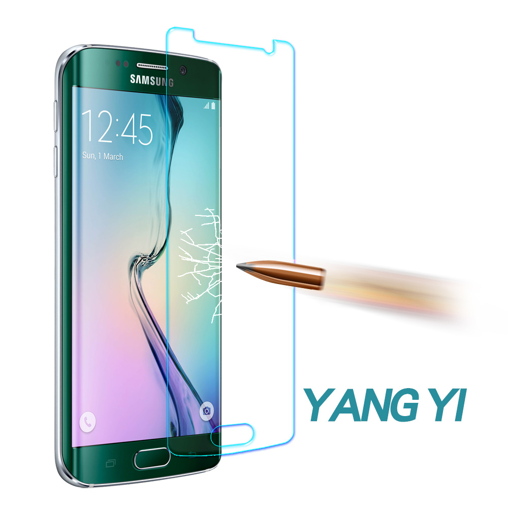 YANG YI 揚邑 Samsung S6 edge 防爆防刮防眩弧邊 9H鋼化玻璃保護膜