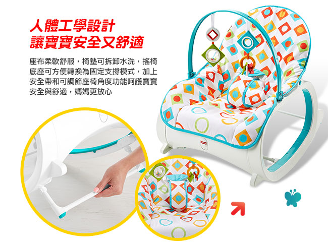 費雪 全新可攜式安撫躺椅(0M+)