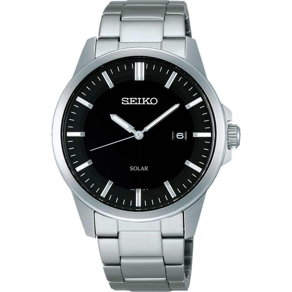 SEIKO SPIRIT 極簡太陽能腕錶(SBPN091J)-黑x銀/39mm