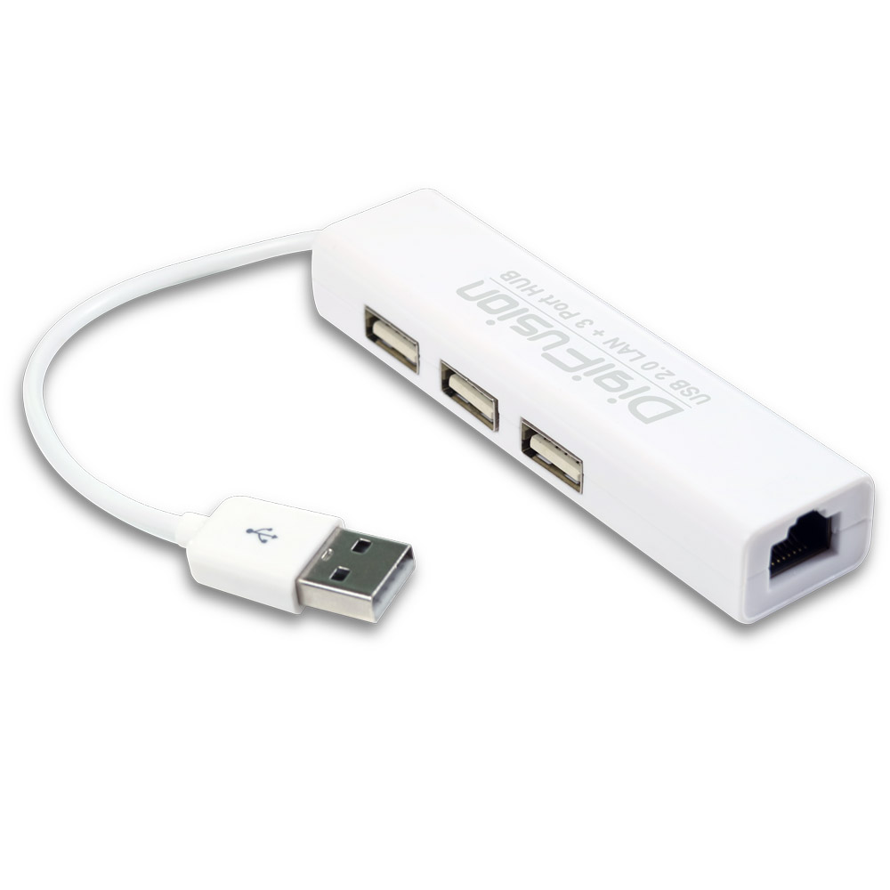 伽利略 USB 2.0 10/100 網路卡＋3 Port HUB