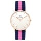 DW Daniel Wellington 藍粉紅尼龍錶帶 玫瑰金錶框/36mm product thumbnail 1