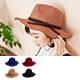 Blossom Gal 氣質典雅緞帶帽簷加寬毛呢紳士帽(共5色) product thumbnail 1
