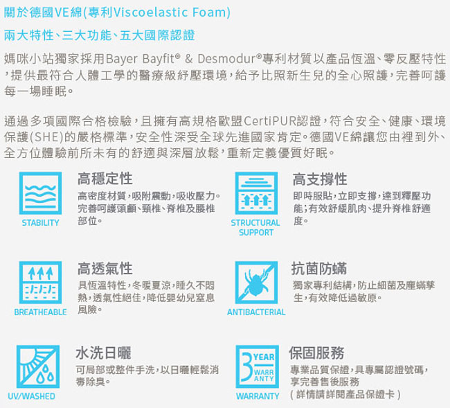 媽咪小站-有機棉系列VE安全初生塑型枕