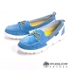 【WALKING ZONE】麂皮輕量大底懶人女鞋-藍 product thumbnail 1
