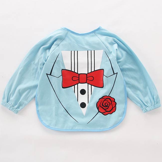 Baby unicorn 淺藍西裝紳士造型長袖圍兜