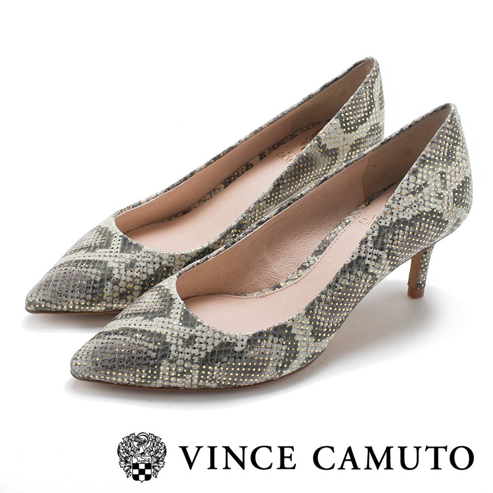 Vince Camuto 個性金典動物紋尖頭高跟鞋-蛇紋