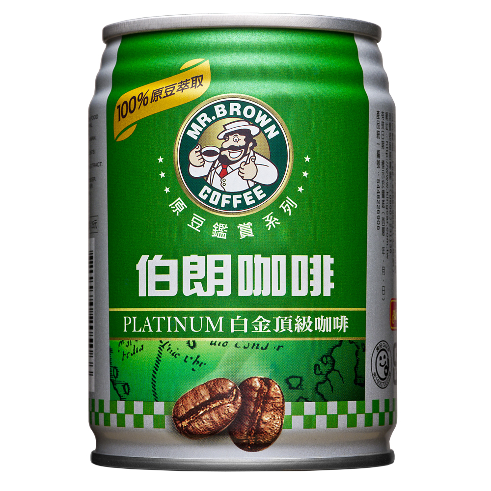 伯朗咖啡 原豆鑑賞-白金頂級咖啡 240ml (6罐)