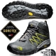 【美國 The North Face】男GORE-TEX中筒登山鞋_影灰/橄綠 product thumbnail 1