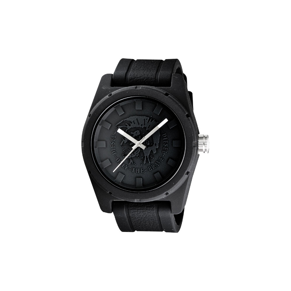 DIESEL 時尚龐克腕錶-黑/46mm