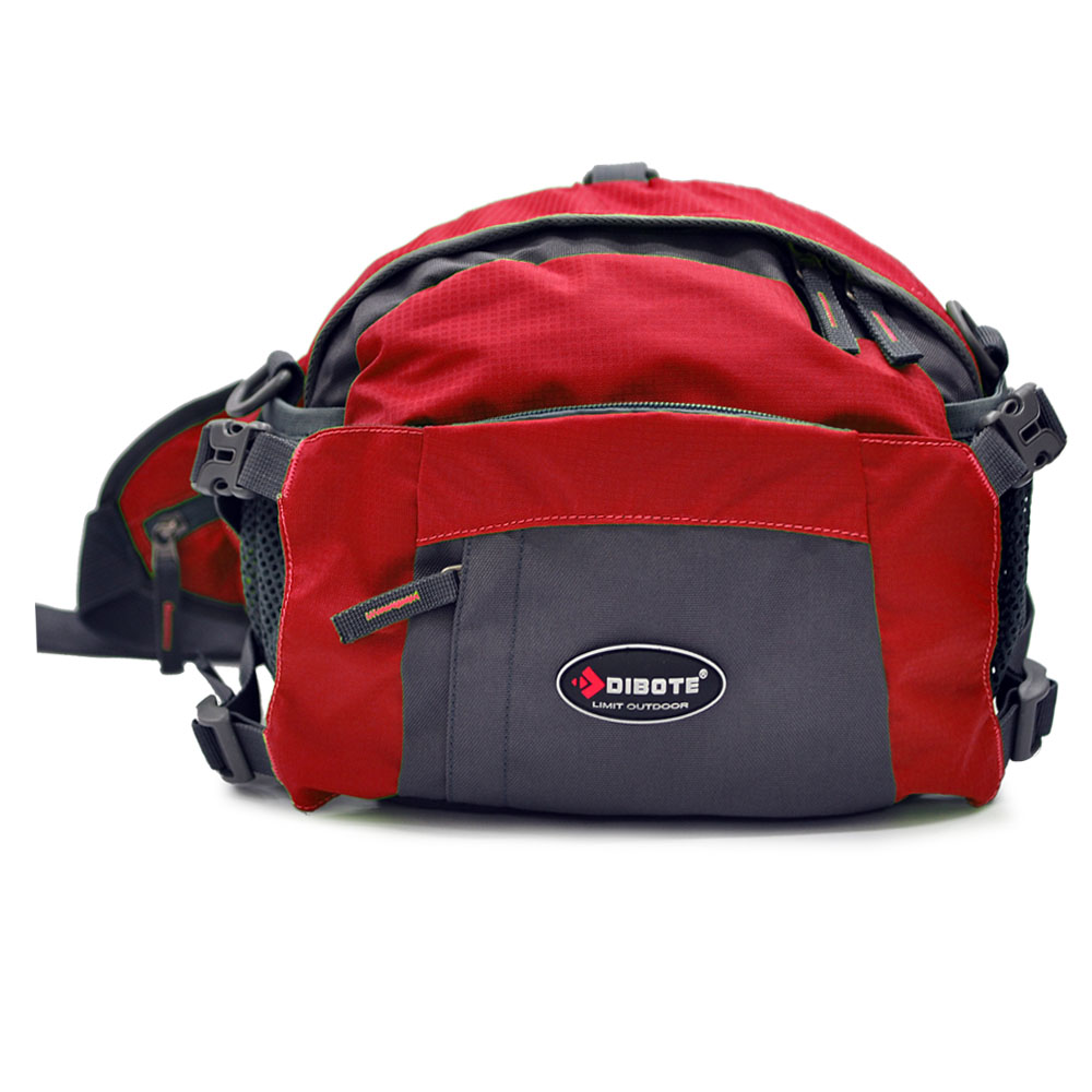 迪伯特 DIBOTE 多功能戶外休閒腰包/背包/旅遊包/臀包/相機包(紅)