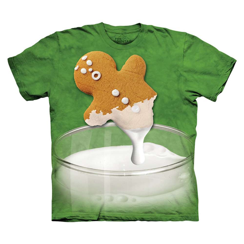 摩達客-美國The Mountain 牛奶薑餅人 兒童版純棉環保短袖T恤