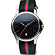 GUCCI G-Timeless 古馳菱格紋時尚帆布腕錶-黑/40mm product thumbnail 1