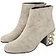 Stuart Weitzman Pearl Bacari 麂絨皮粗跟珍珠短靴 product thumbnail 1