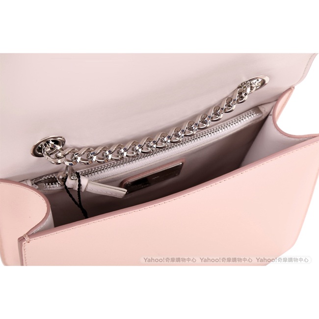 Salvatore Ferragamo Vara Rainbow 鍊帶彩虹包(糖果粉)