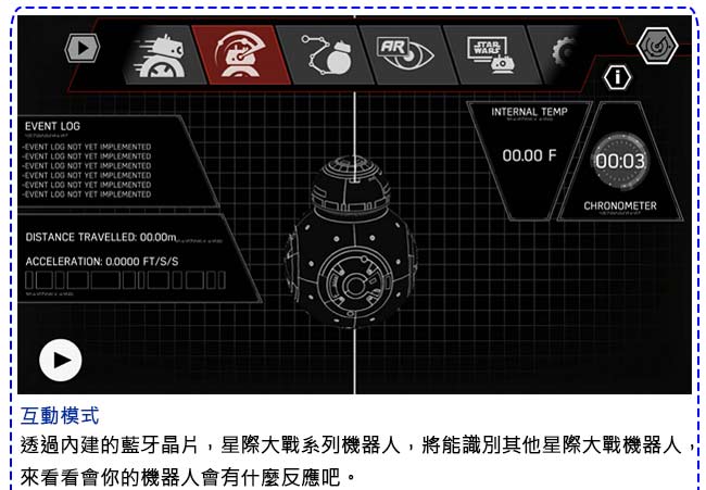 Sphero 星際大戰 BB-9E 遙控機器人(含訓練平臺)