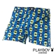 PLAYBOY LOGO印花純棉四角褲-單件(藍剖圓) product thumbnail 1