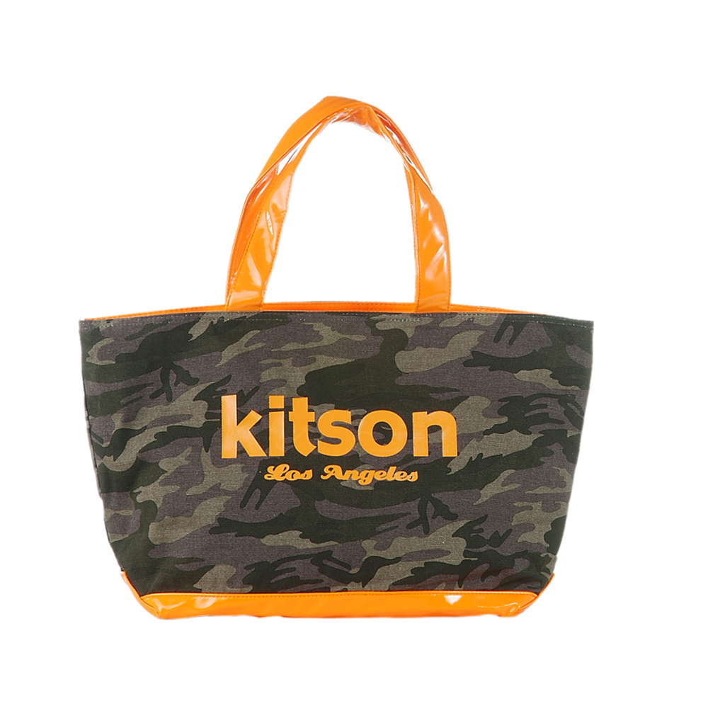 kitson 迷彩帆布托特包   ORANGE