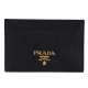 Prada 經典牛皮金字LOGO名片/卡片夾(黑) product thumbnail 1