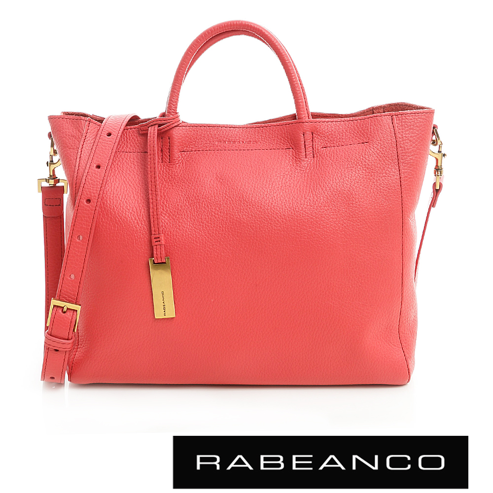 RABEANCO 迷時尚系列優雅兩用小手提包(大) 珊瑚紅