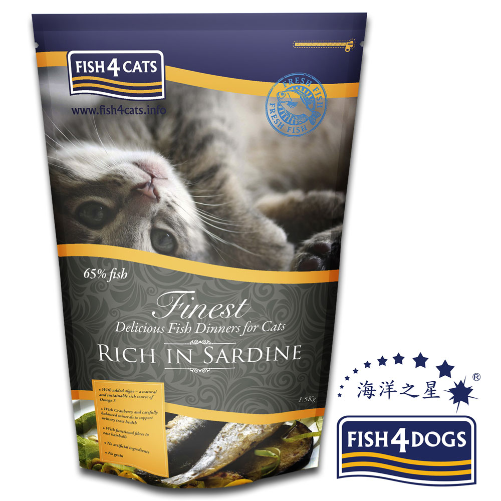 海洋之星FISH4CATS 沙丁魚無麩質低敏配方400g 全貓