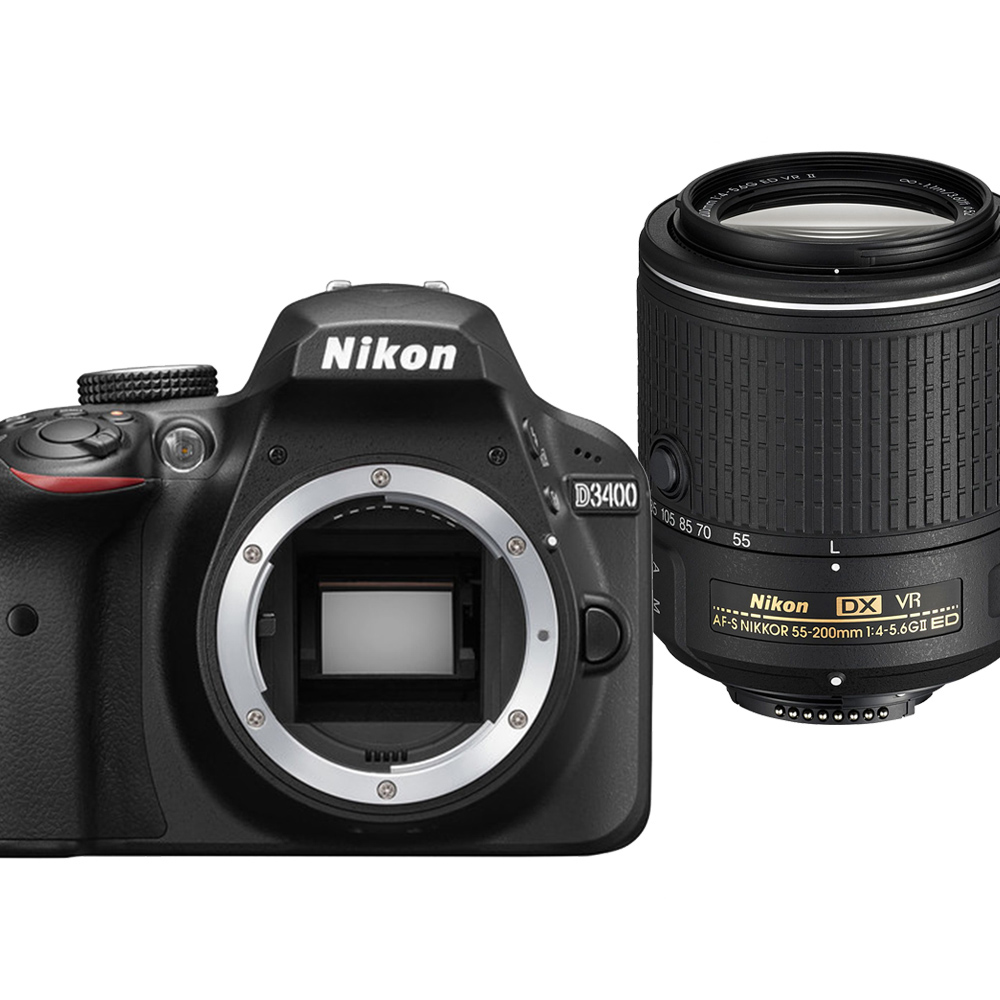 Nikon D3400+18-55mm+55-200mm VR II 雙鏡組*(平輸中文)