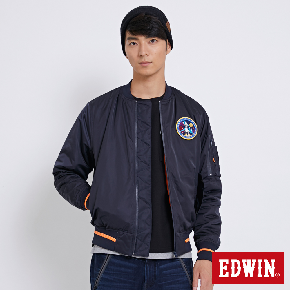 EDWIN 太空競賽MA1鋪棉外套-男-丈青