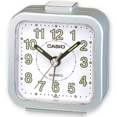 CASIO 桌上型指針鬧鐘(TQ-141-8)-銀