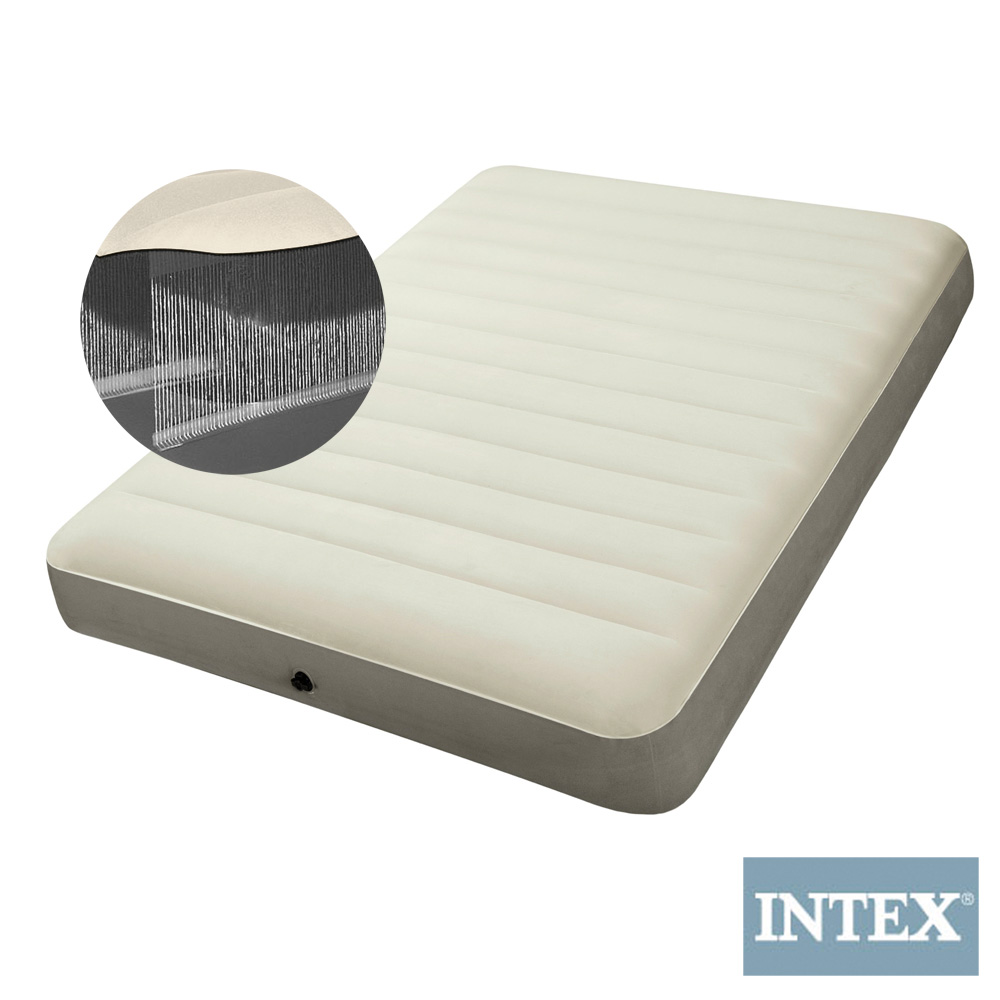 INTEX 新型氣柱-雙人加大植絨充氣床墊 (寬152cm)