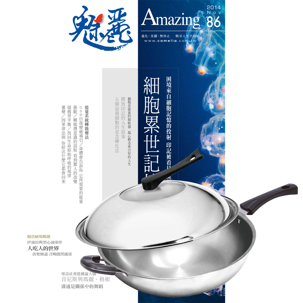 魅麗雜誌(15期)+頂尖廚師TOP CHEF 頂級七層複合金中華炒鍋38cm