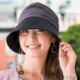 Sunlead 防曬護髮輕量可塑型折邊遮陽帽 (黑色x銀黑) product thumbnail 1