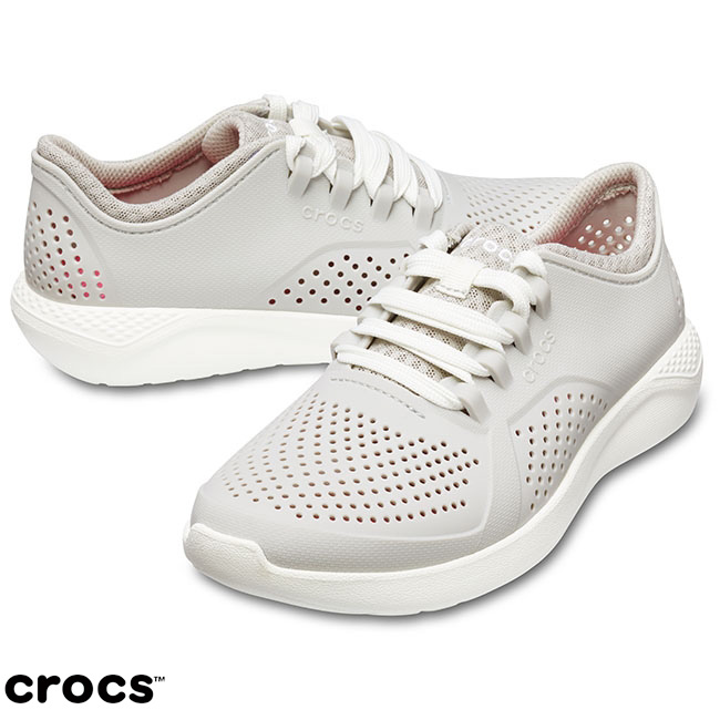 Crocs 卡駱馳 (女鞋) 女士LiteRide徒步繫帶鞋 205234-101