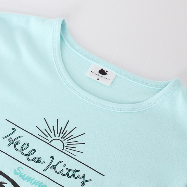 KITTY夏日系列~太陽椰子樹口袋開衩長版上衣．3色-OB大尺碼